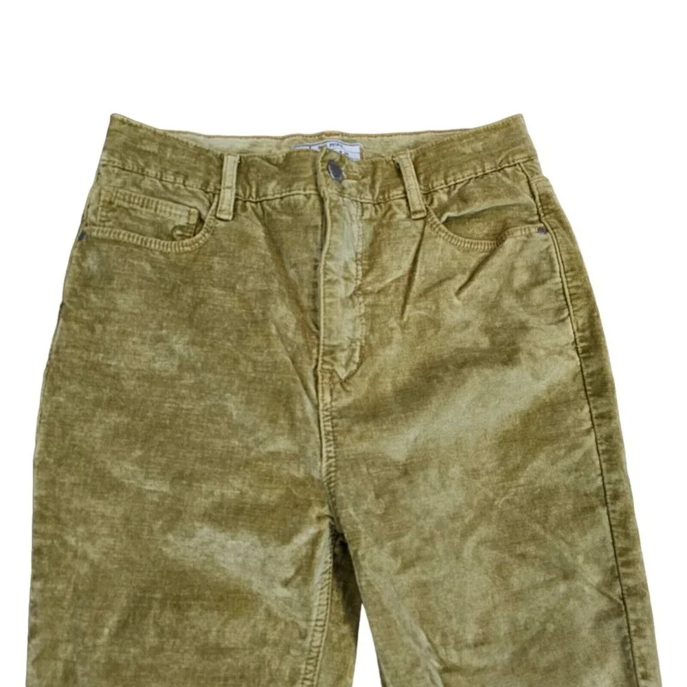 Free People Sz‎ 28 High Rise Velvet Skinny Pants High Waisted Cyndi Retro Style